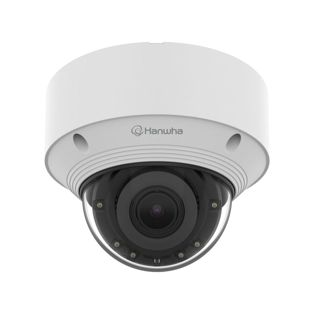 Hanwha Q Core 5MP Outdoor AI Vandal Dome Camera, H.265, 30m IR, 30fps, IK10, 3.2-10.2mm - QNV-C8083R