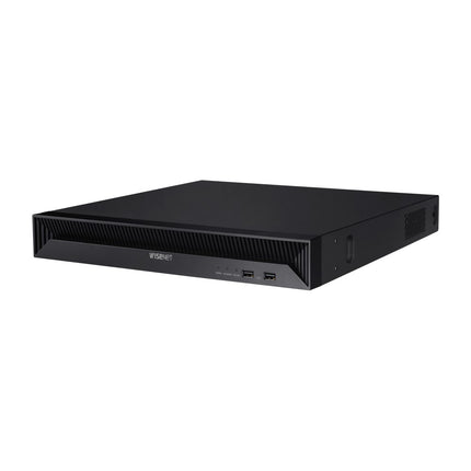 Hanwha 16ch 8MP PoE NVR, H.265, 128Mbps, No HDD (2 SATA 20TB max) - QRN-1630S