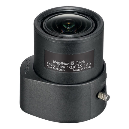 Hanwha Wisenet 1/2.8" CS-mount Auto Iris Megapixel Lens, F1.2 P-Iris, 2.8-9mm - SLA-M2890PN