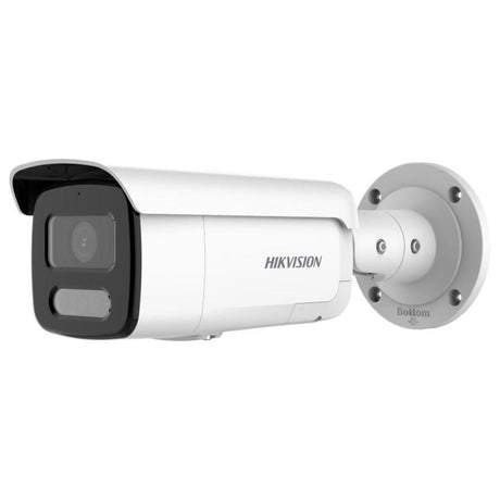 Hikvision DS-2CD2T47G2-LSU/SL-4 Warm LED Bullet Camera, DC12V and PoE, Built-in Micro, 4mm