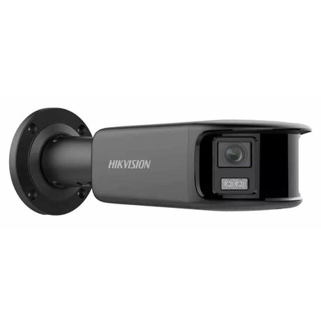 Hikvision DS-2CD2T87G2P-LSU/SL-BLACK 8MP ColorVu Panoramic 180 Degree Bullet, White Light, AcuSense, Built-in Mic, Speaker, Strobe Light, IP66 (2T87G2P), Black