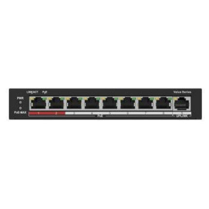 Hikvision NS-0109P-60 8-Port Fast Ethernet Unmanaged PoE Switch Unmanaged Switch with 8x 100 Mbps PoE-Ports, 1x 100 Mbps RJ45-Port