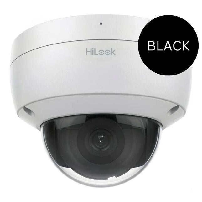 Hikvision HILOOK-IPC-D261H-MU-2-BLACK HiLook 6MP IntelliSense Dome, Starlight, IR, Mic, 2.8mm, Black (D261H)