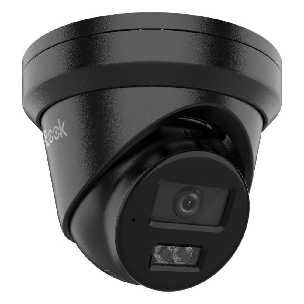 Hikvision HILOOK-IPC-T262H-MU-2-BLACK HiLook 6MP IntelliSense Turret, Starlight, IR, Mic, 2.8mm (T26), Black