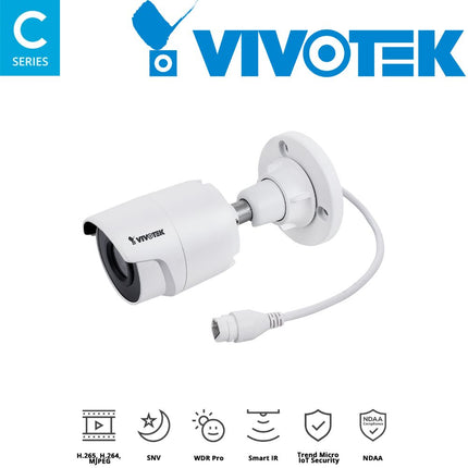 Vivotek C Series 5MP Fixed Bullet Camera - IB9380-H