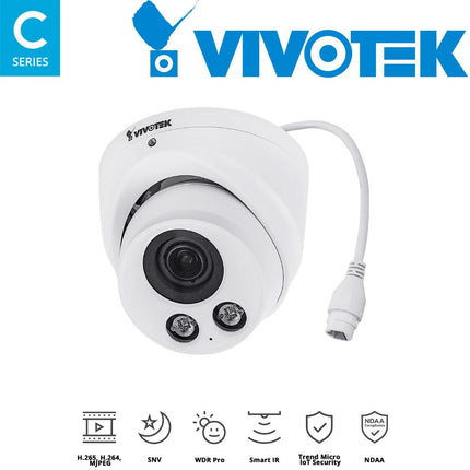 Vivotek C Series 5MP Motorised Turret Camera - IT9388-HT