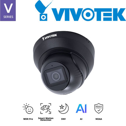 Vivotek V Series 5MP Fixed Turret Camera - IT9389-H-V2 Black