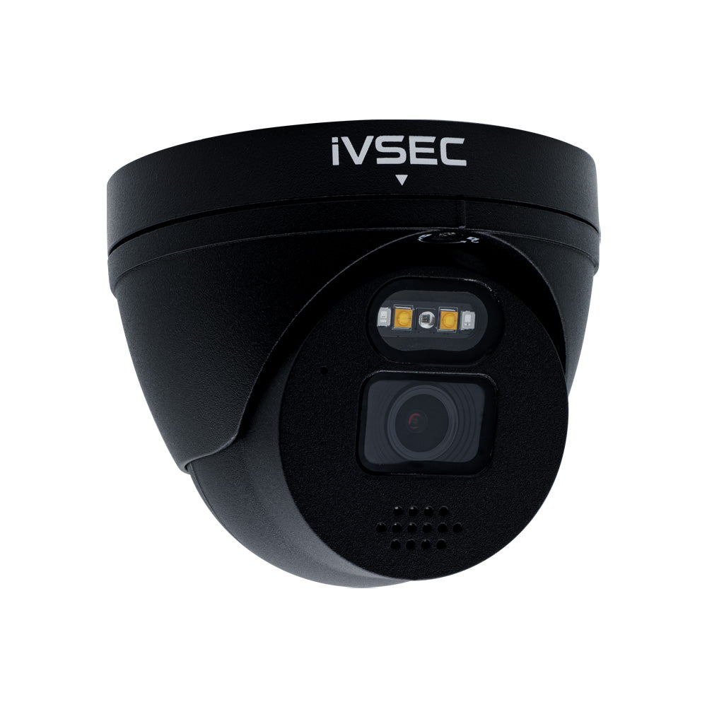 IVSEC Security Kit: 14x 8MP Adv. Deter Turret, SONY Sensor, Black, 16CH NVR, HDD