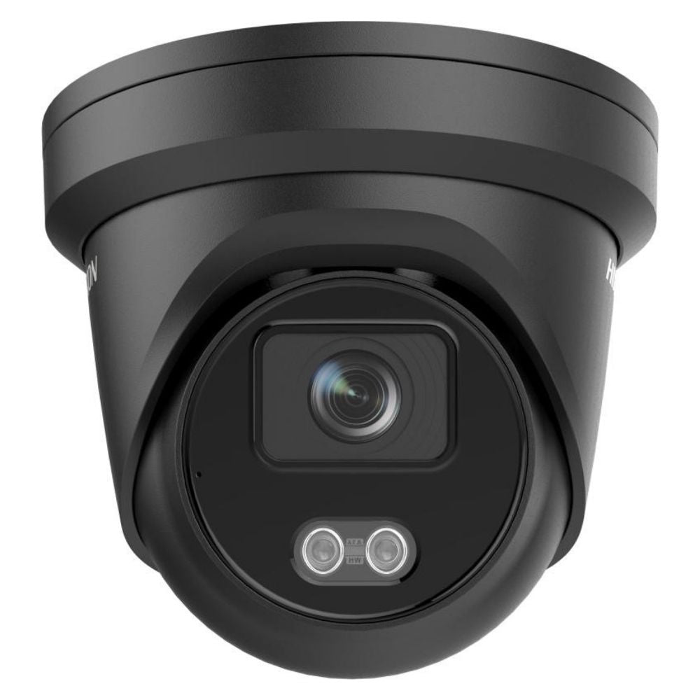 Hikvision DS-2CD2347G2-LU-2-BLACK ColorVu Turret, 4MP White Light, AcuSense, Mic, 2.8mm (2347), Black 