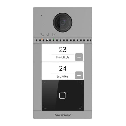 Hikvision DS-KV8213-WME1/FLUSH IP Intercom Gen 2 Villa Door Station, 2 Button, WiFi, Mifare, Aluminium (8213)