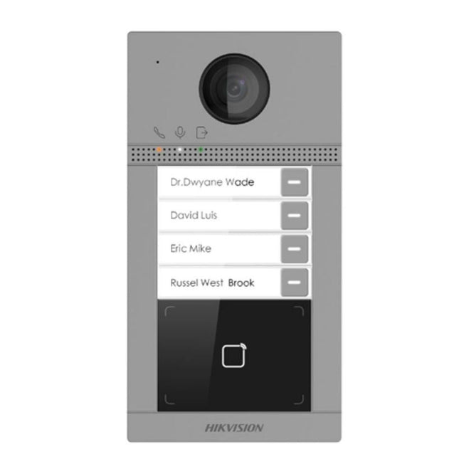 Hikvision DS-KV8413-WME1/SURFACE IP Intercom Gen 2 Villa Door Station, 4 Button, WiFi, Mifare, Aluminium (8413)