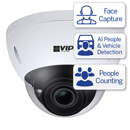 VIP Vision Ultimate AI Series 4.0MP Motorised Vandal Dome - VSIPU-4DIRM-I2