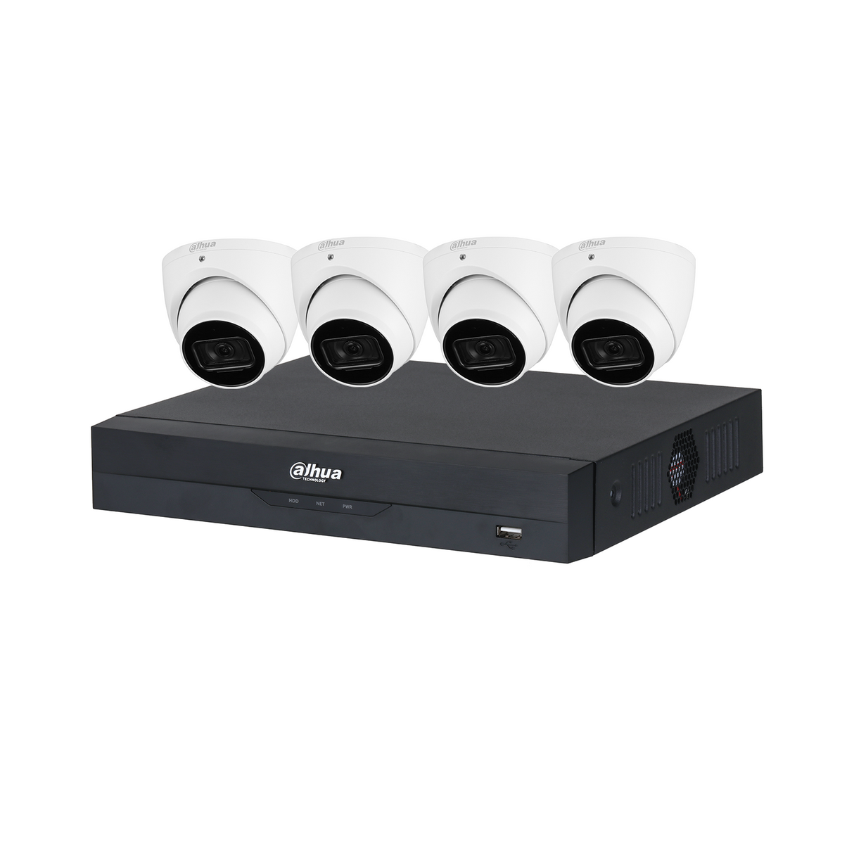 Dahua WizSense 4 Camera Kit: 4x 8MP 3X66 Turret, 8Ch AI NVR - K8084T