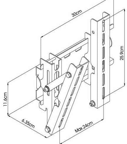 Generic AM-CMW330 LCD Wall Mount Bracket TV Size 26~37 Max