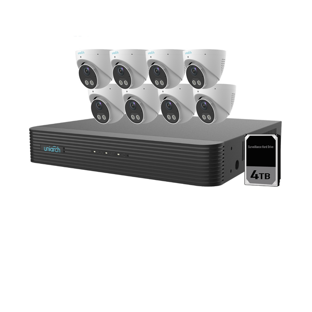 Uniarch 5MP 8CH AIOC with 8 x AIOC Cameras - K5088AIOC