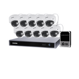 Vivotek 10 Camera Kit: 10x 5MP VF Dome, IK10, 16CH AI NVR, 6TB HDD