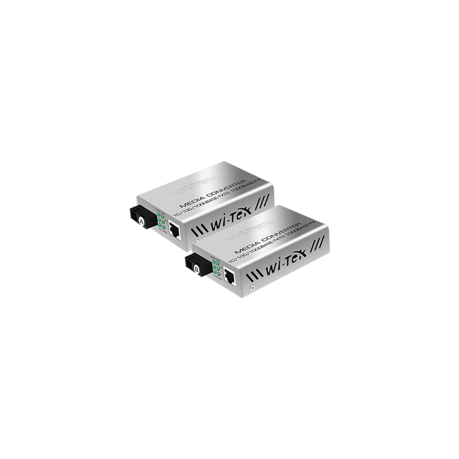 Wi-Tek 25km Single Fiber Optic Media Converter - WI-MC101G