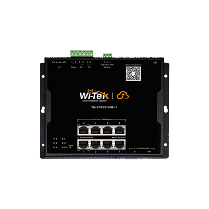 Wi-Tek Industrial Cloud 8 Ports Flat-Type PoE Switch - WI-PCES310GF-F