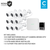 Ajax KIT-AJAX-AI-5MP16106BM-W 16CH White NVR Vivotek AI 5MP Motorised Bullet Kit