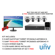 Uniview 6MP4CHKIT-TG 6MP 4CH TriGuard Kit with Free 22" Monitor