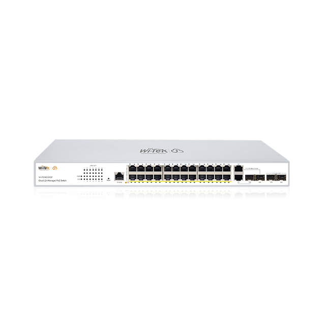 Wi-Tek WI-PCMS328GF V2 Giga Cloud Managed 24 Ports PoE Switch V2