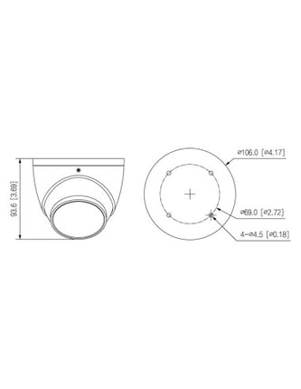 VIP Vision Professional AI Series 6.0MP Fixed Turret - VSIPP-6DIRG-I2-B