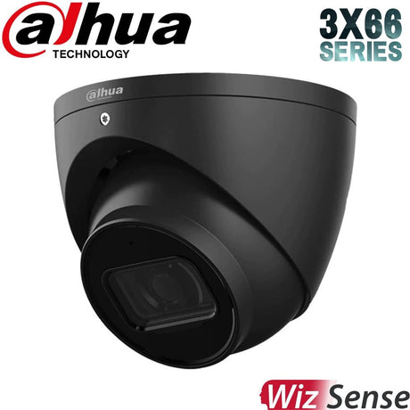 Dahua 2023 Full AI Security System: 12x 6MP Black Turret 3X66 Cams, 16CH 16MP WizSense NVR