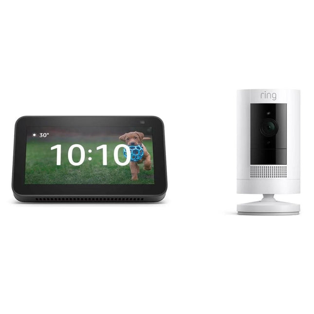 Ring Indoor/Outdoor Security Camera: Stick Up Cam Battery with Echo Show 5