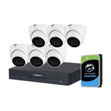 VIP Vision AI Security System: 6x 6MP AI Turret Cams, 16MP WatchGuard 8CH AI NVR