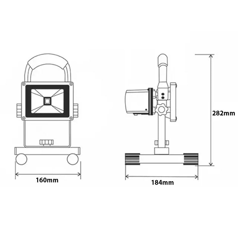 Portable Rechargeable 20W 6500K LED Flood Light