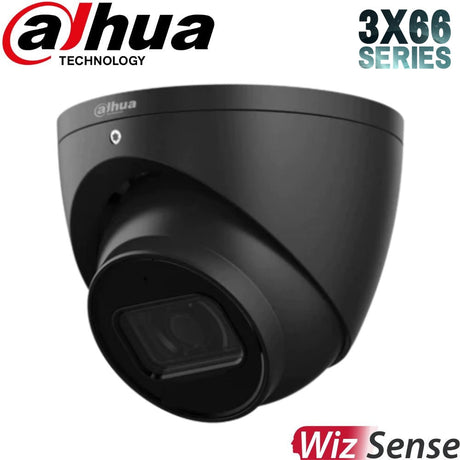 Dahua 2023 Full AI Security System: 4x 8MP Black Turret 3X66 Cams, 4CH 16MP WizSense NVR