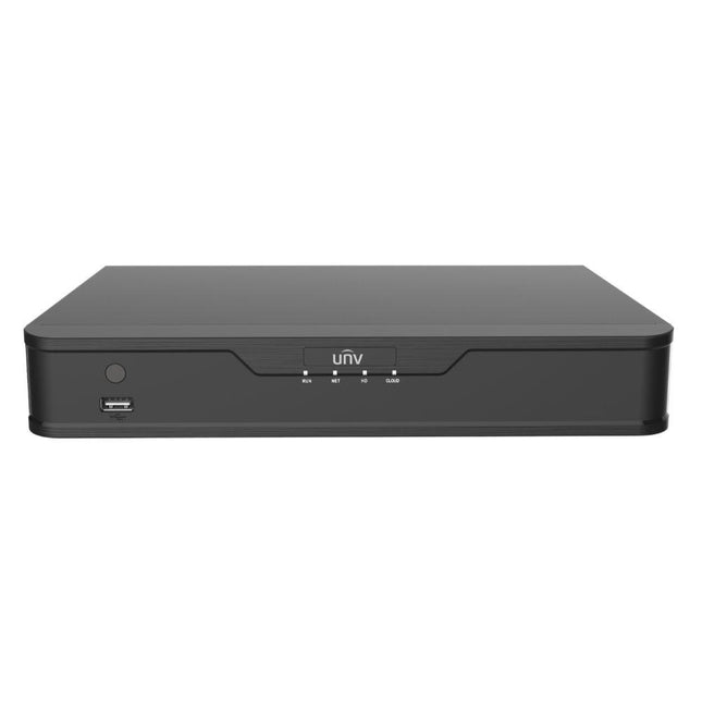 Uniview 8CH Network Video Recorder: 8MP/4K Ultra HD, 80MBPS INPUT, 1-SATA HDD, Easy Series - NVR301-08X-P8