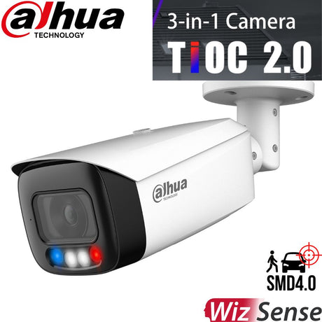 Dahua AI TiOC Security System: 10x 6MP TiOC 2.0 Bullets, 16CH 16MP WizSense NVR, SMD 4.0